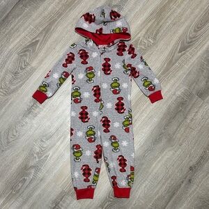 Cozy Gray and Red Grinch One Piece